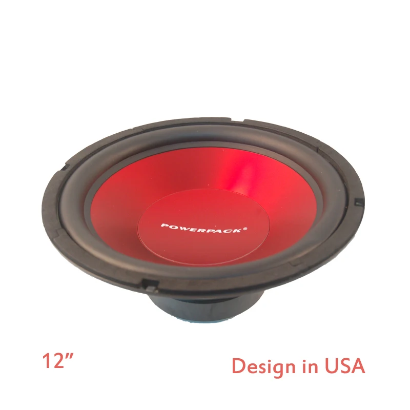 1pc 12 Inch 30cm Car Audio Stereo Speaker Red Subwoofer 4 Ohm 600W Super Power Auto Red Louderspeakers Bass
