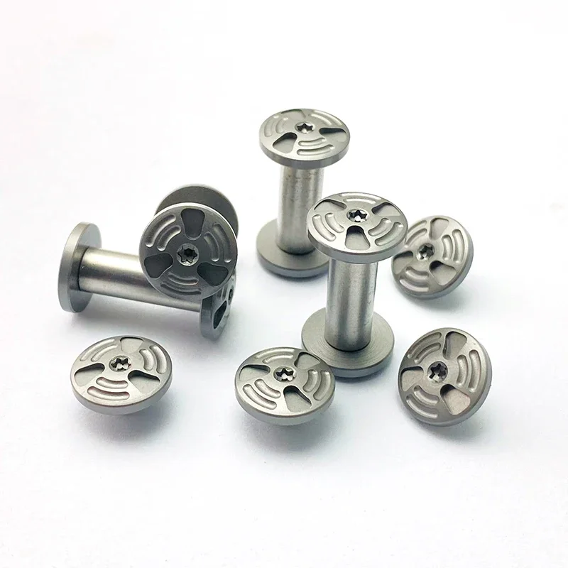 

2Sets M4 Fastening Screw 416 Stainless Steel Spindle Screw for DIY Knife Handle Making Material Furniture Mounting Rivet