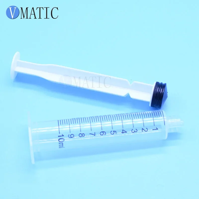 Non Sterilized 10ml/cc Plastic Syringe 16G Luer Lock Dispensing Needle Tips 9.5cm 95mm Tubing Length 10 Sets