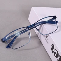 Lunettes de lecture Anti-lumière bleue pour hommes, verres dioptrique à monture complète de haute qualité, pour hommes d'affaires presbytes + 100 + 200 1