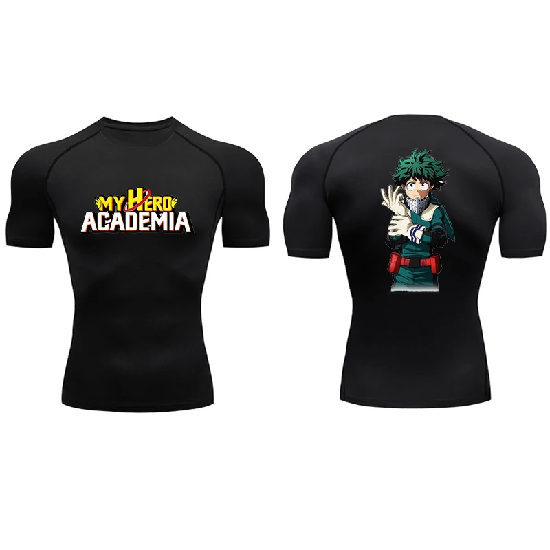 

Anime Men O-Neck Compression Short Sleeve T-Shirt Men's Fitness Bodybuilding Clothes Rashguard Sports Top Tees