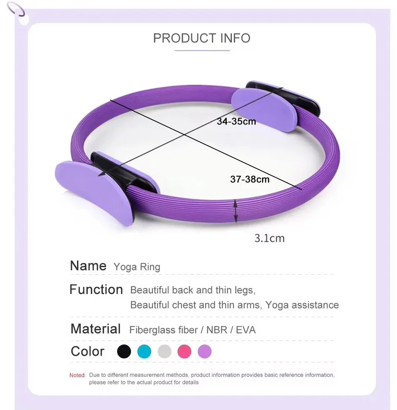 Yoga Fitness Ring Pilates Ring Women Girl Exercise Home