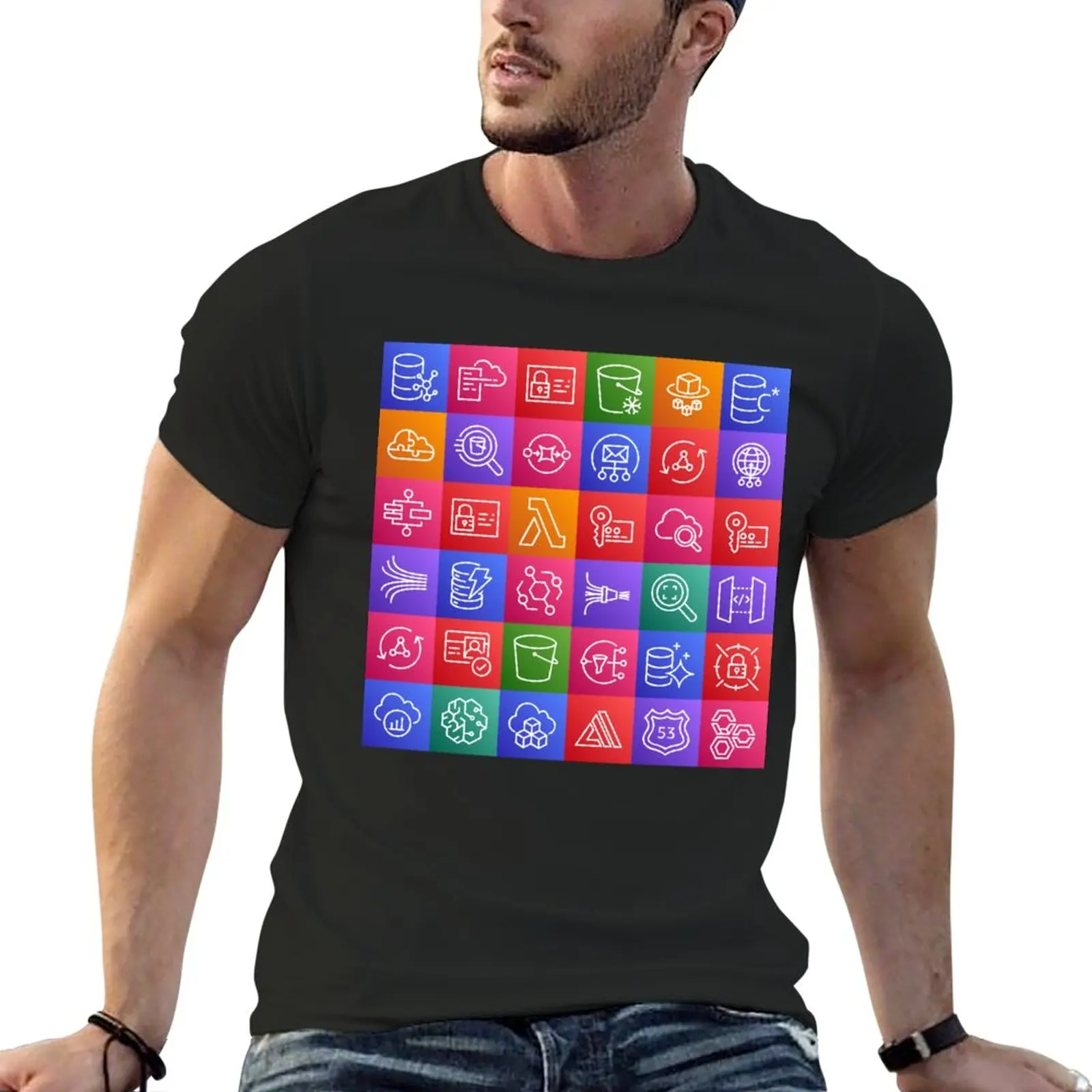 

New AWS Serverless Services T-Shirt custom t shirt sublime t shirt kawaii clothes T-shirt short tshirts for men