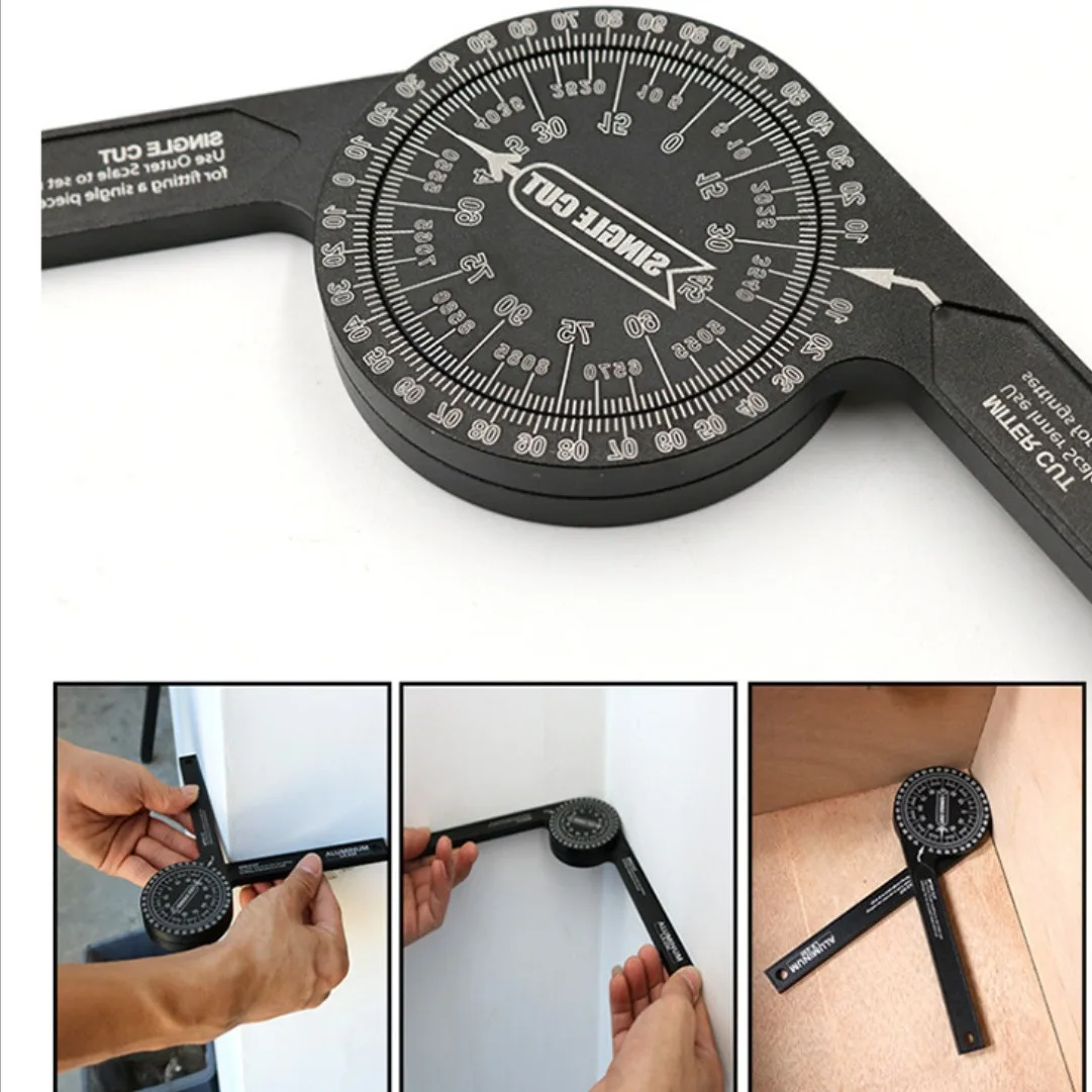 Plastic Mitre Saw Protractor Painting Architect Drawing Design Goniometer Woodworking Carpenter Angle Finder Measuring Ruler