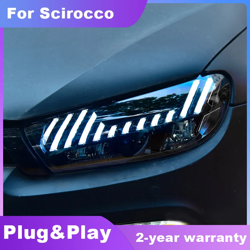 Carlampsfor20092015VWSciroccoRFrontLightDRLHeadLampDynamic