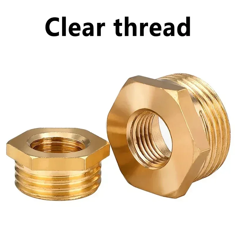 Brass Hex Bushing Reducer Pipe Fitting F To M Threaded 1/8 1/4 3/8 1/2 3/4 Reducing Copper Water Gas Adapter Coupler Connector