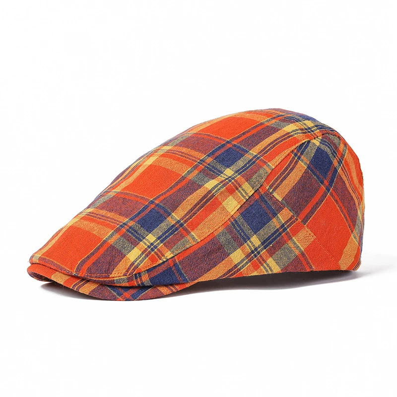

Men berets Fashion Beret Cotton Solid Color Soft Top Casual Beanie Retro Literary Forward Cap Peak Cap Driver Women Hat BJM305