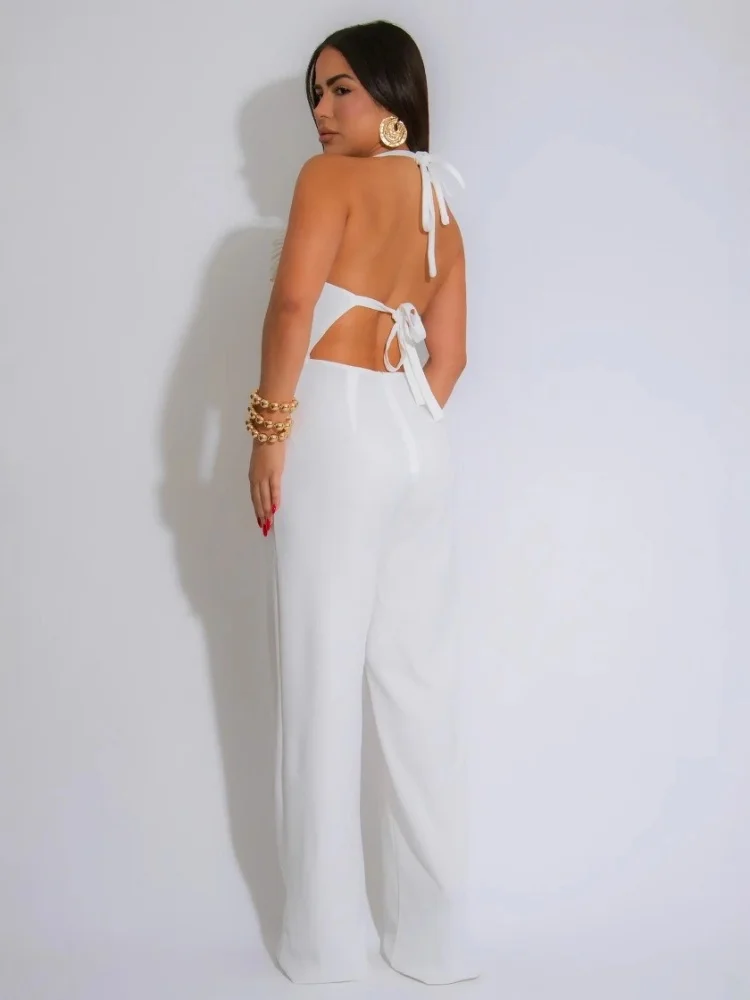 Wmstar Jumpsuits Wonmen Wholesale High Neck Sleeveless One Pieces Clothes for Woman Romper Designer Woman Clothing 2025 Fancy