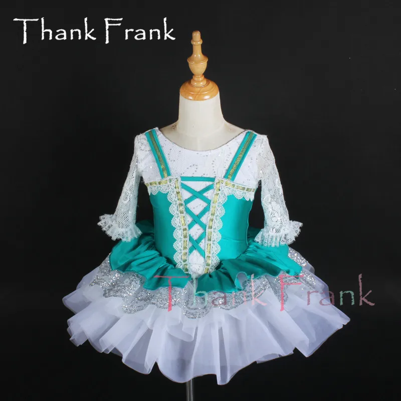 

New Girls Lace Ballet Tutu Dress Kids Christmas Emerald Princess Costume For Dancing Women Adult Ballerina Dance Dresses C960