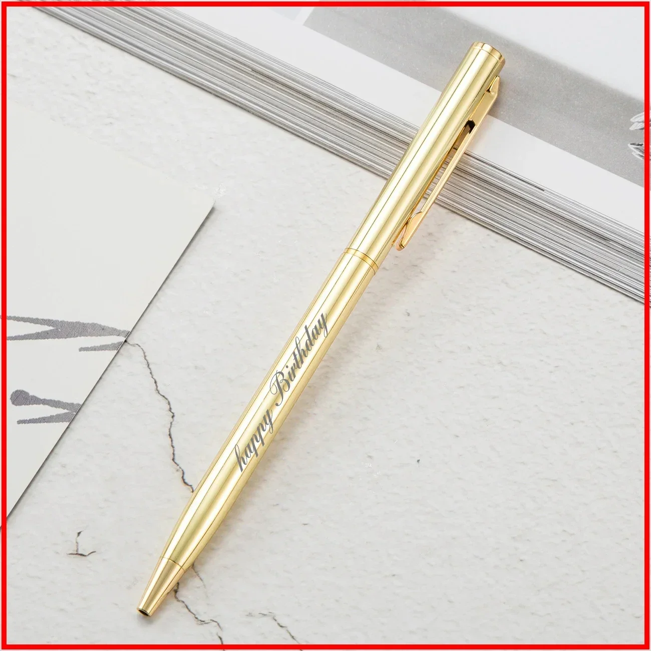 Set 2 Penne A Sfera Corona Con Cristallo – Oro Rosa, Con 4 Ricariche Nere