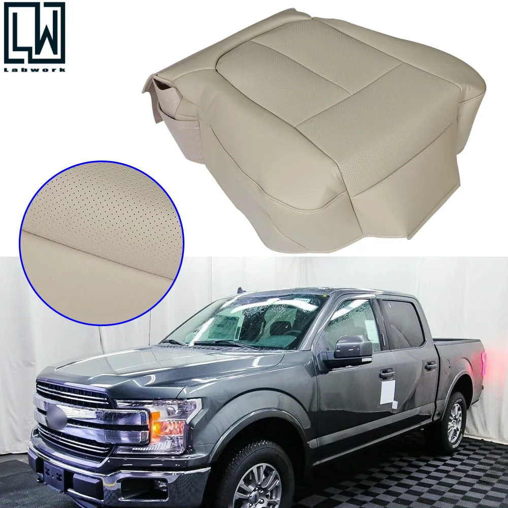 

Seat Leatherette Cover Tan Driver Side Bottom For 2011 12-2014 Ford F150 Lariat