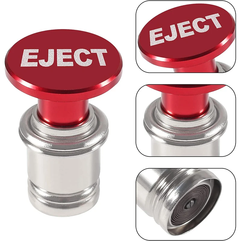 Anodized Aluminum Universal 12-Volt Car Cigarette Lighter EJECT Button Accessory