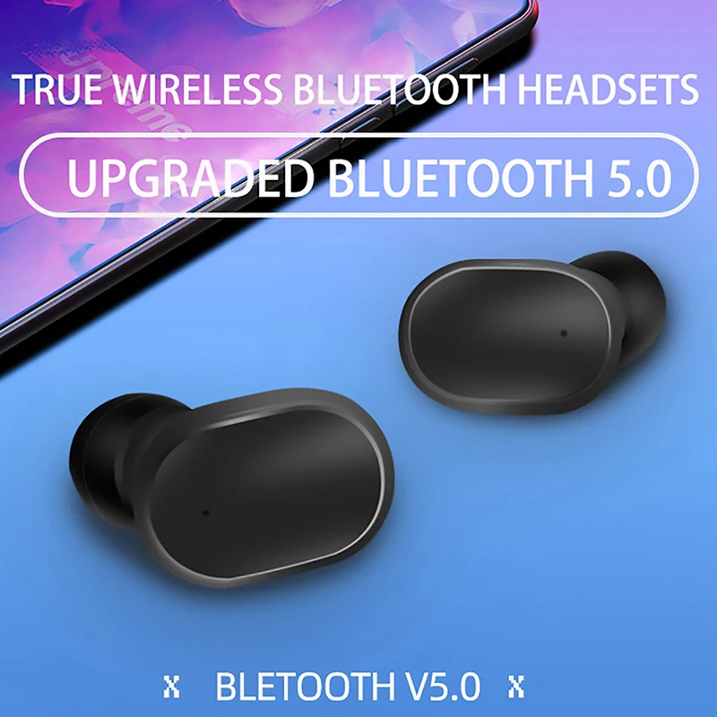 TWS A6S Wireless Bluetooth Headset  Earbuds Noice Cancelling Earphone Bluetooth Headphones with Mic for Huawei Xiaomi Redmi