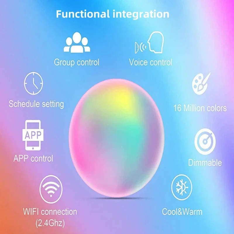 LED Intelligent Ceiling Light Tuya WiFi RGB Dimmable Alexa Voice Controlled Google Home Living Room Bedroom Indoor Lighting