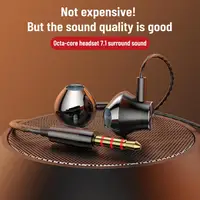 3.5mm Wired Earphones With Physical Noise Reduction Metal HiFi Bass Stereo Gaming Earphone 1