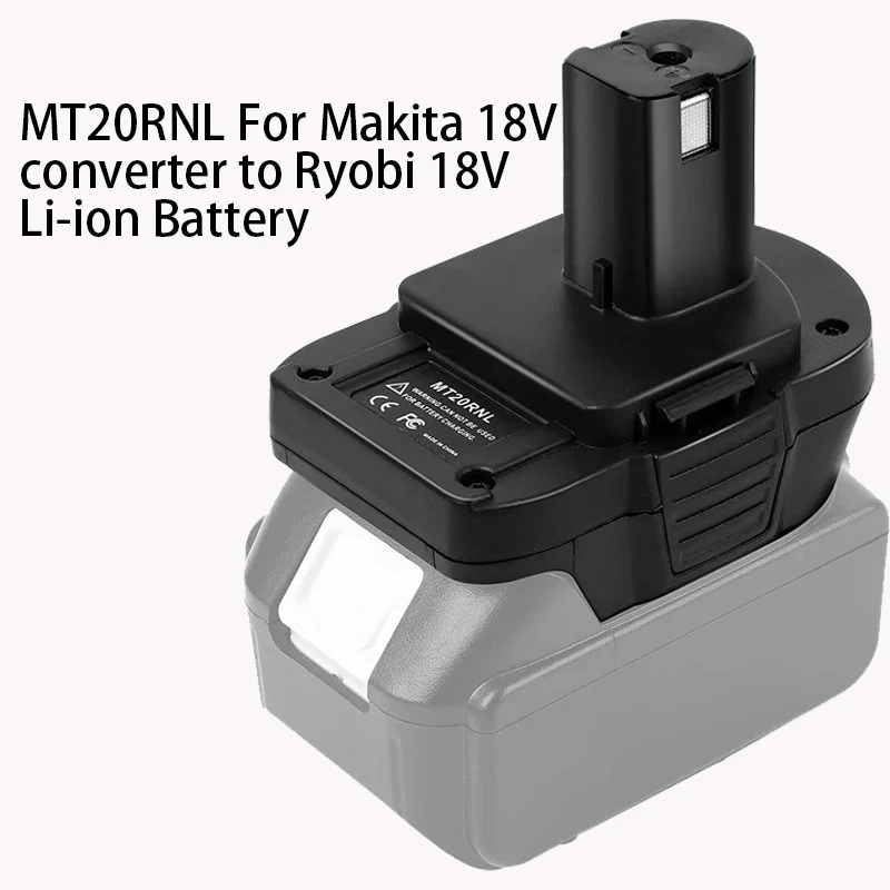 Battery Converter for Makita to Ryobi 18V Li-Ion Battery, Compatible with Ryobi 18V Li-Ion Tool Series (Withlout Battery) audio adapter hdmi audio extractor hdmi 1x2 converter spdif rca 3 5mm jack output with dc cable