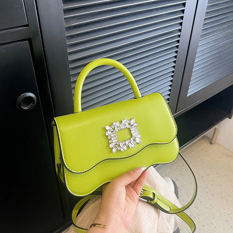 Glänzende Diamant-Abendclutch Modische Party-Handtasche Silberne Handtasche 7 Farben PU-Leder Schulter-Crossbody-Tasche Damen Lila Bolsos – Detail 3