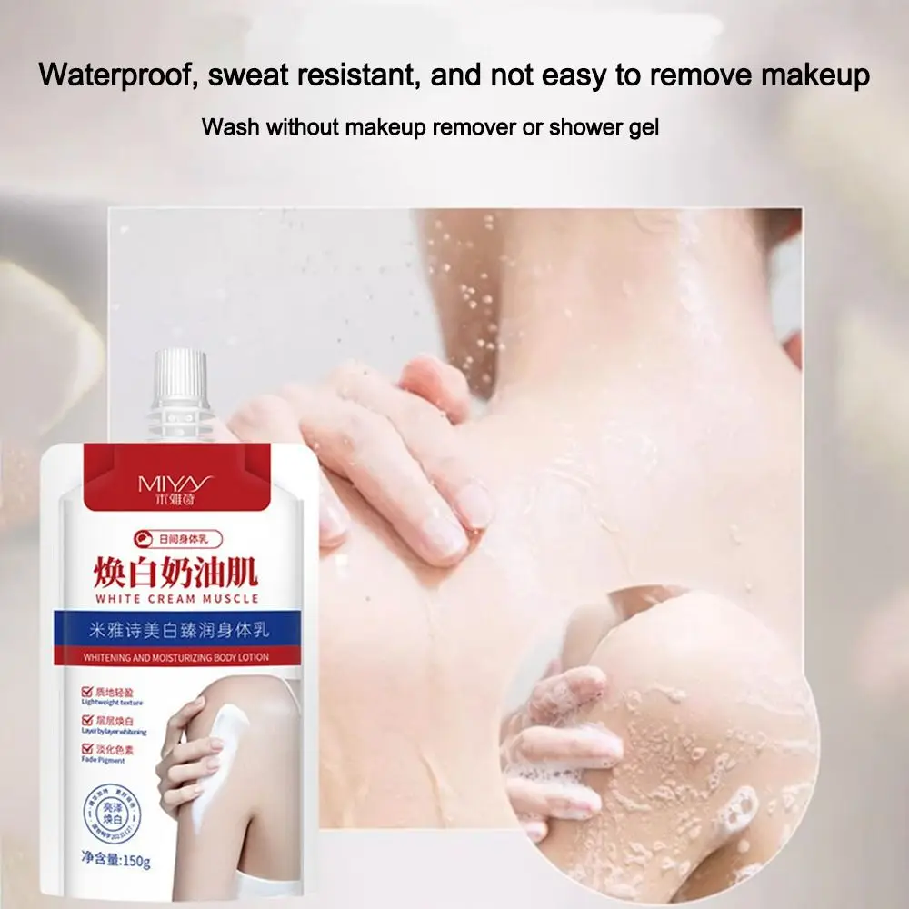 150ml Whitening Body Lotion Moisturizing Waterproof Full Body Whitening Cream Skin Brighten Skin Color Bleaching Cream