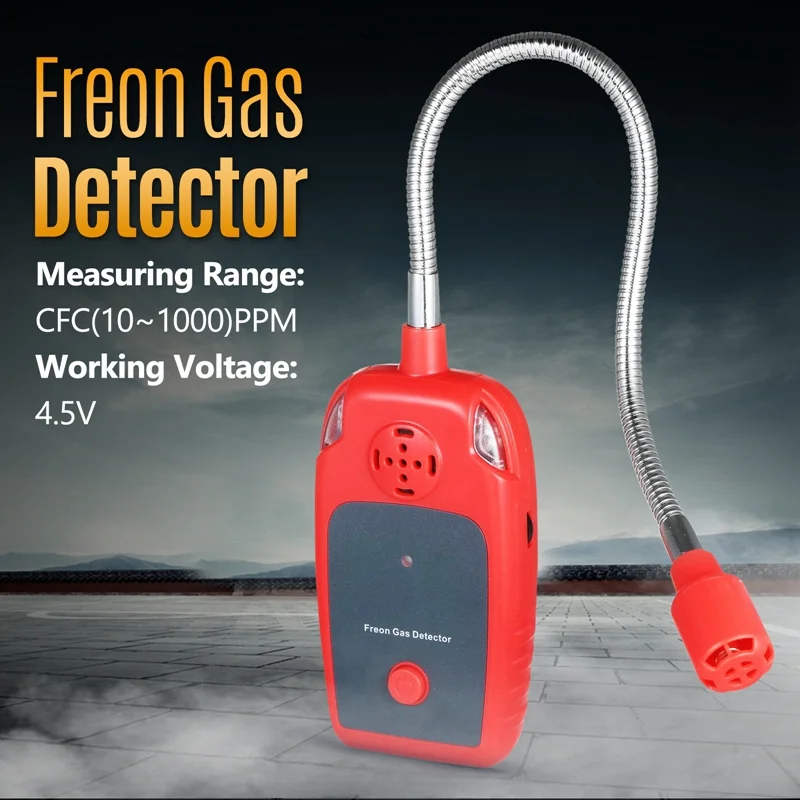 

WT8827 Freon Gas Detector Handheld 30cm Slender Gooseneck With Alarm One-Handed Operation Can Test Small Air Leakage Source