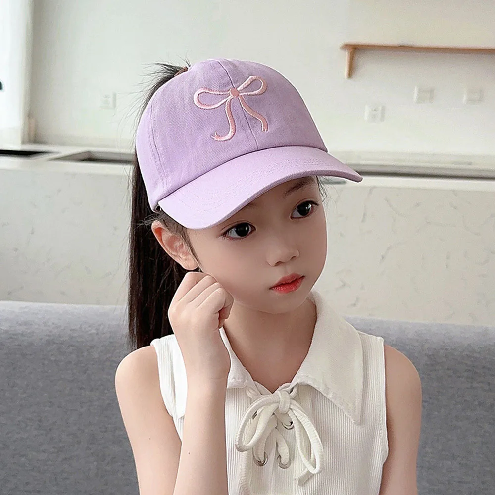 High Ponytail Children Summer Caps Girls Baseball Cap