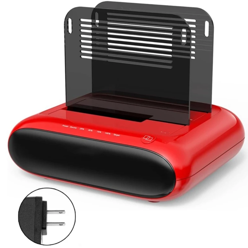 USB3.0-SATA 하드 드라이브 도킹 스테이션 2 베이 지원 클론 2.5/3.5인치용 12V 3A 전원 어댑터