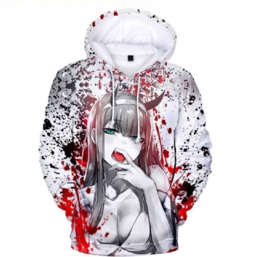 

Popular DARLING In The FRANXX Hoodies Hipster Anime Zero Two Hoodie Young Girls 3D Sweatshirt Cute Boys Girls Clothes Clothing