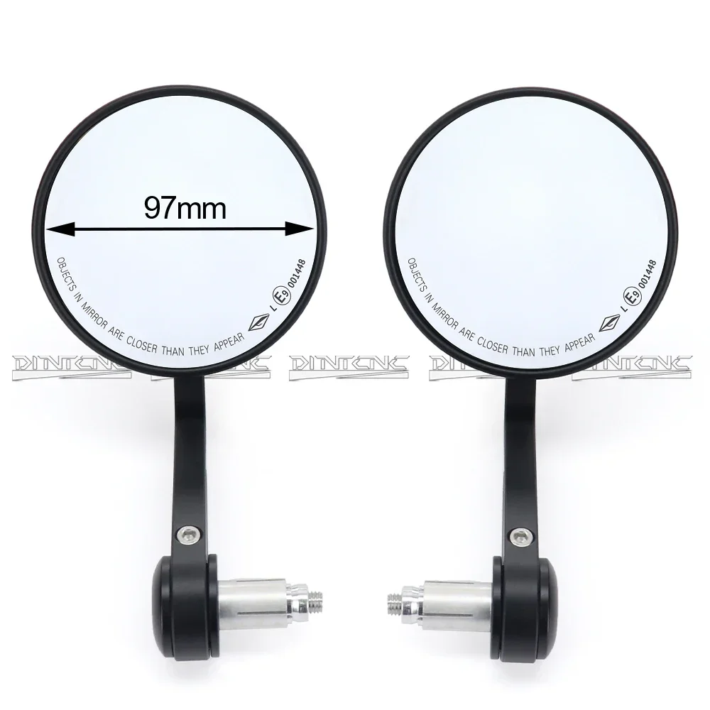 E9 Motorcycle Handlebar End Mirror Rotatable Universal Expansion Screw 8MM Flip Left Right Side Lens Handle Glass Accessories M8 3