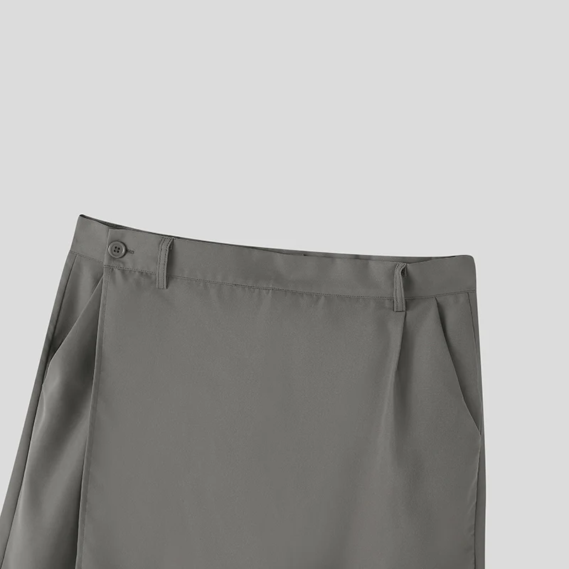 Incerun-shorts soltos com botão para homens, streetwear,