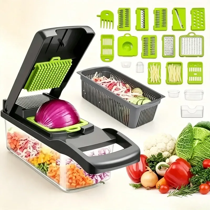 Versatile Kitchen Vegetable Chopper and Cutter - Essential Cooking Gadget and Accessory