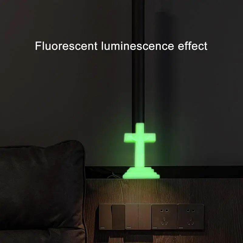 Standing Crucifix jesus crucifix sculpture Glow In The Dark Decorative Cross Catholic Decor Multipurposed Asthetic Religious Sculpture For Home Room Shelf