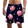 Cartoon Donut Pattern Beach Shorts For Men 3d Printed Cupcake Running Shorts Quick Dry Surfing Board Sports Swimming Shorts 4