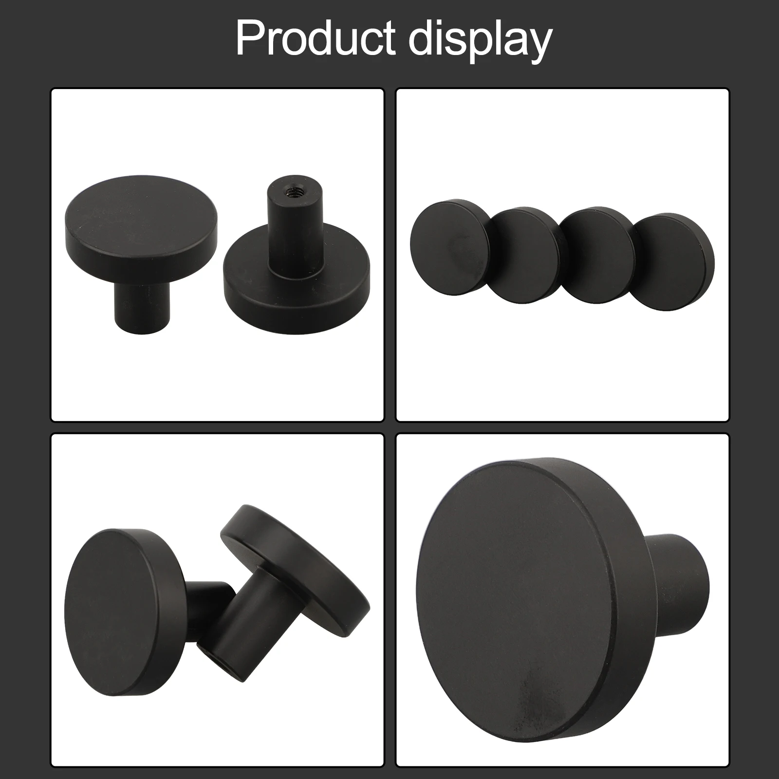 4pcs Modern Minimalist Round Single Hole Handle Cabinet Drawer Space Furniture Hardware Cabinet Pulls Aluminum Alloy Handles