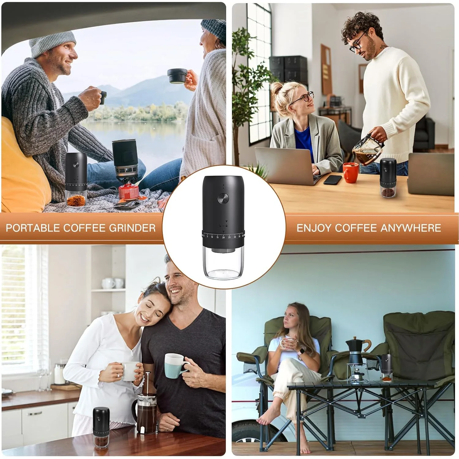 مطحنة قهوة كهربائية محمولة