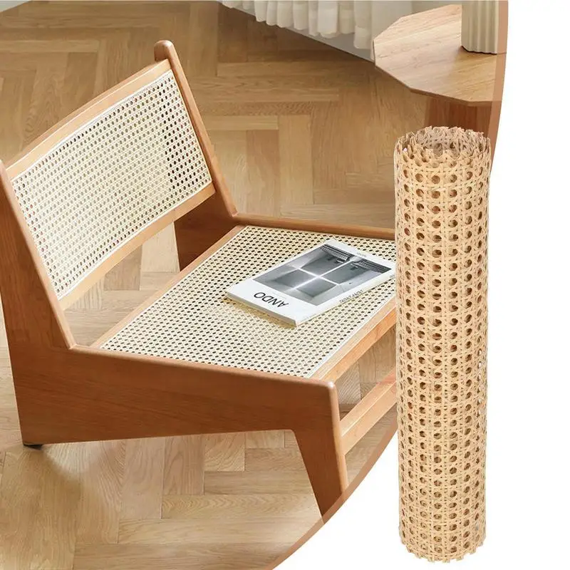 

Rattan Webbing Roll Open Mesh Cane Adjustable Woven Caning Material for Chair Ceiling Cabinet Furniture DIY Caning Projects