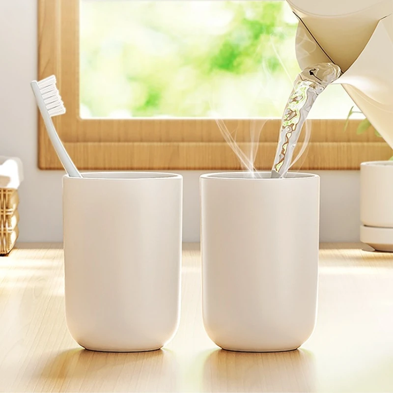 Wall-Mount Holders With Mouthwash Cup, Toothbrush Storage Organizer Bathroom Tumblers_voghion.com