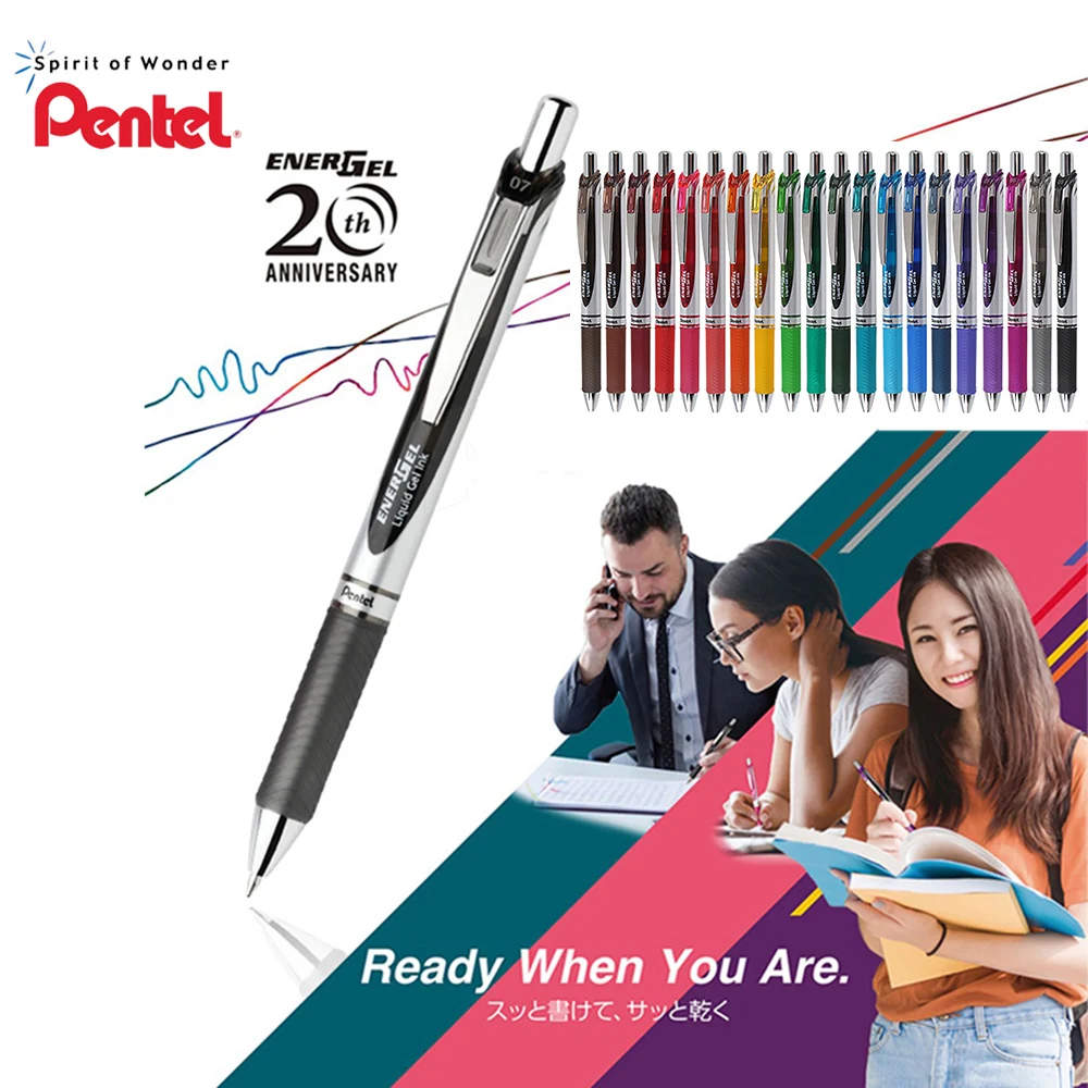 

Pente Gel Pen 20 Years Limited BLN75 Smooth Speed Dry 0.5mm Student Examination Manual Account Office Signature Pen 20 Colors