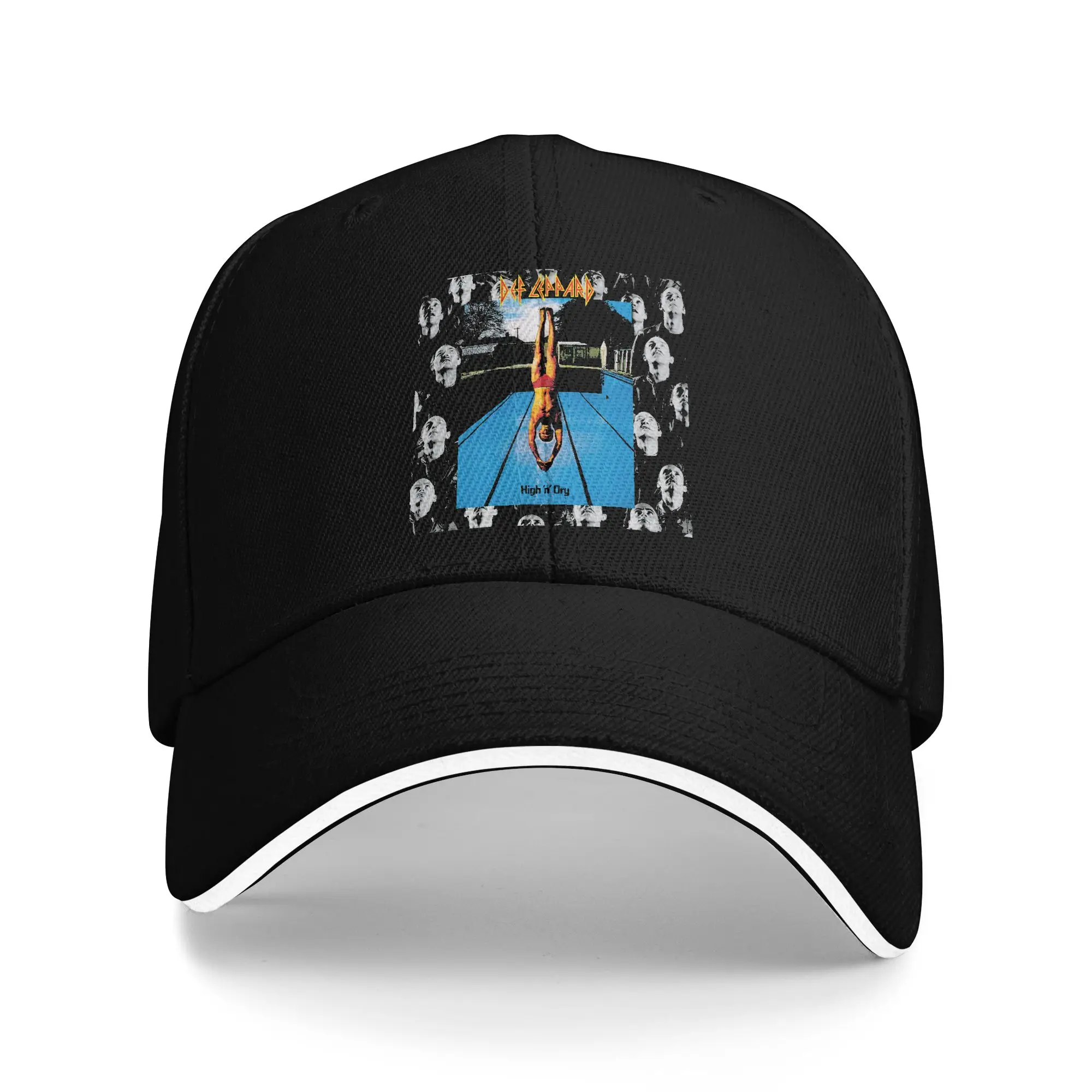 Def Leppard High n Dry Lässige Baseballkappe, Outdoor-Sport-Trucker-Mütze, Sommer, verstellbar, für Herren und Damen, stilvolle Snapback-Kappe