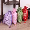 1Pcs Flower Embroidery Wedding Gift Bags New Year Traditional Brocade Drawstring Storage Pouches Fabric Package 6