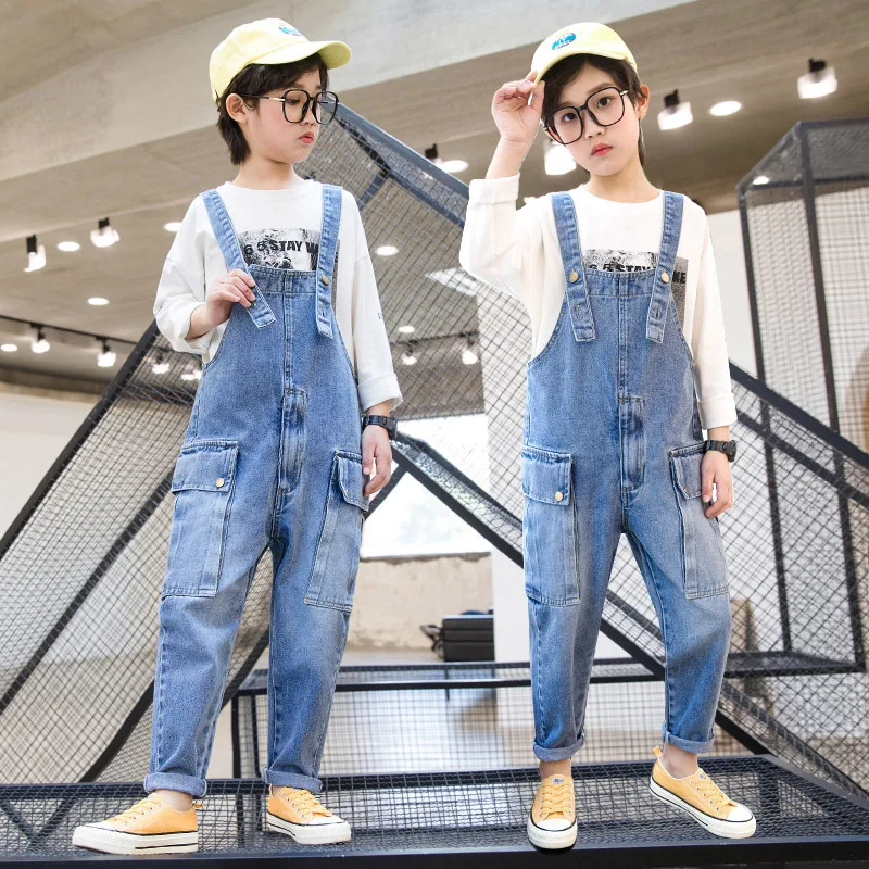 Pants Overalls for Big Boys Jean Overalls Boys Jeans Teens Rompers 6 7 8 9 10 11 12 13 14 Years School Denim Jumpsuit
