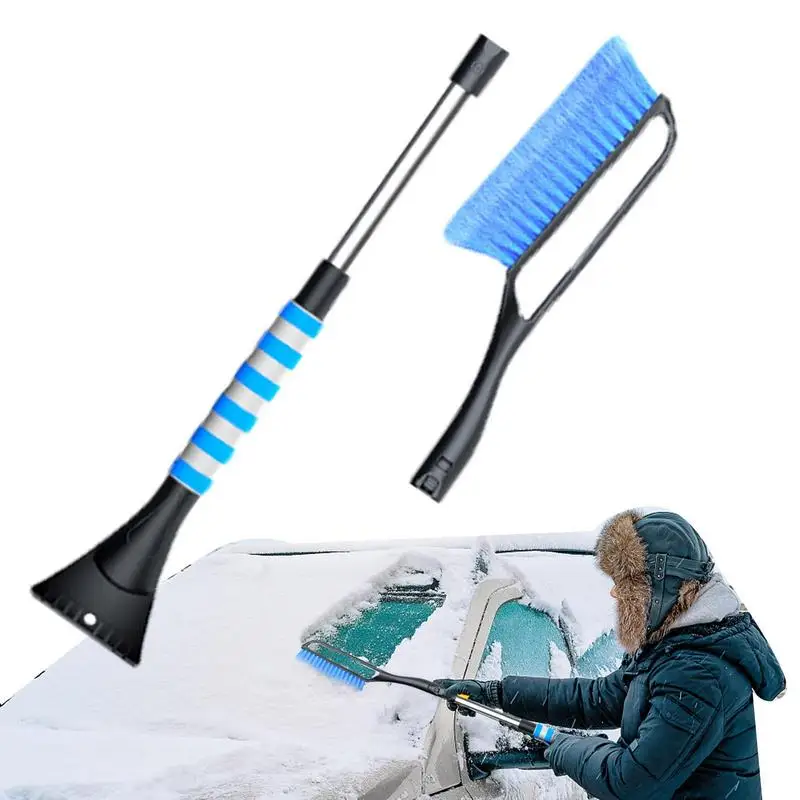 

Car Snow Scraper And Brush Extensible Snowbrush With Ice Scraper Tool Multifunctional Snow Shovel Winter Ice Remover For Cars