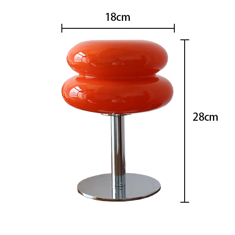 Elegant Macaron Glass Table Lamp - Trichromatic Dimming Decor with Eye Protection Night Light