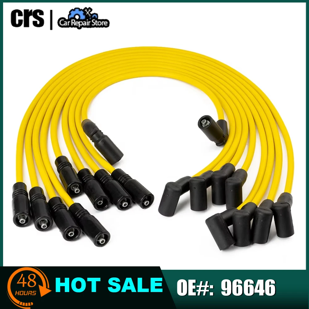 Spark Plug Wire 9PCS 8MM for GMC V8 5.7L, Chevrolet C1500 C2500 K1500 K2500 96646 2X1197 9718Q 88862089