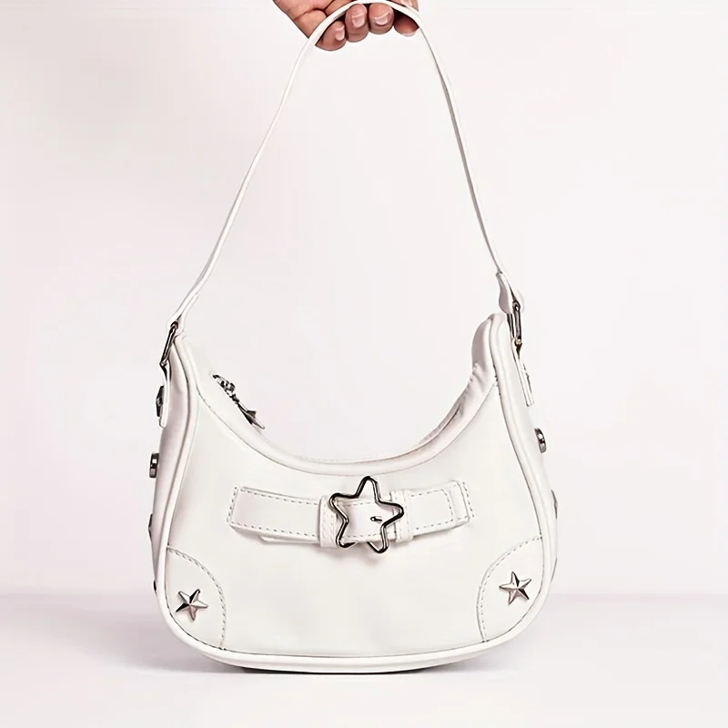

Women's Leather Temperament Y2K Sexy Fashion Stars Shoulder Underarm Handbag