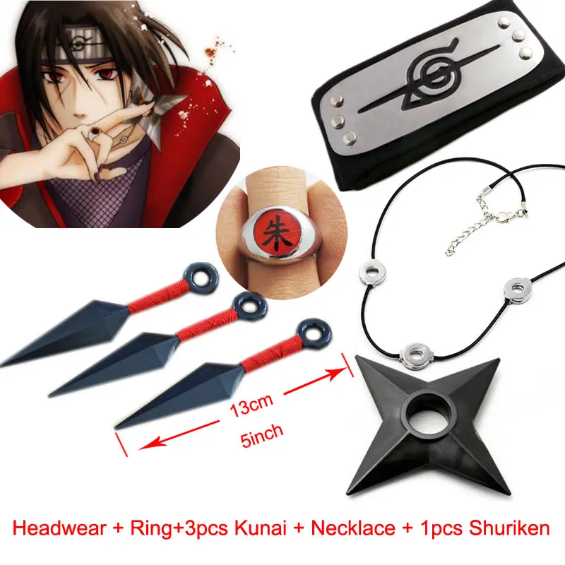 Kit Kunai Naruto Máscara Tobi Anel Akatsuki Pain Hidan