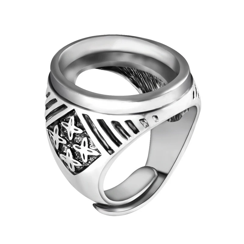 

14*17mm Setting Size Bezel Base Blank Vintage Style Adjustable Oval Alloy Open Rings Empty Bracket Exquisite Accessories