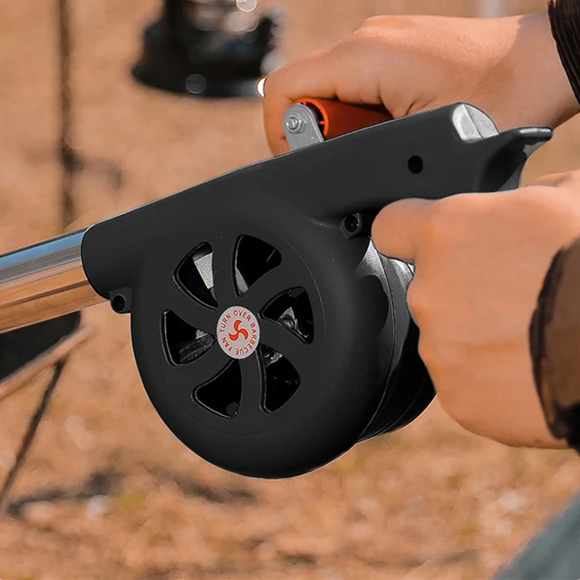 Kézi Hajtókar Ventilátor Hordozható Bbq Légfúvó Gyors Tűz Indító Könnyű Grill Piknik Kemping Kiegészítők