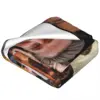 B-Brad Pitts Photo Blanket Actor Picnic Flannel Throw Blanket Warm Soft Outdoor Custom Bedspread Gift 2
