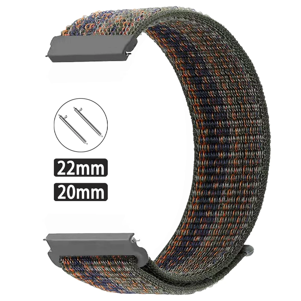 Braided Nylon Watch Strap - 20/22mm Adjustable Band