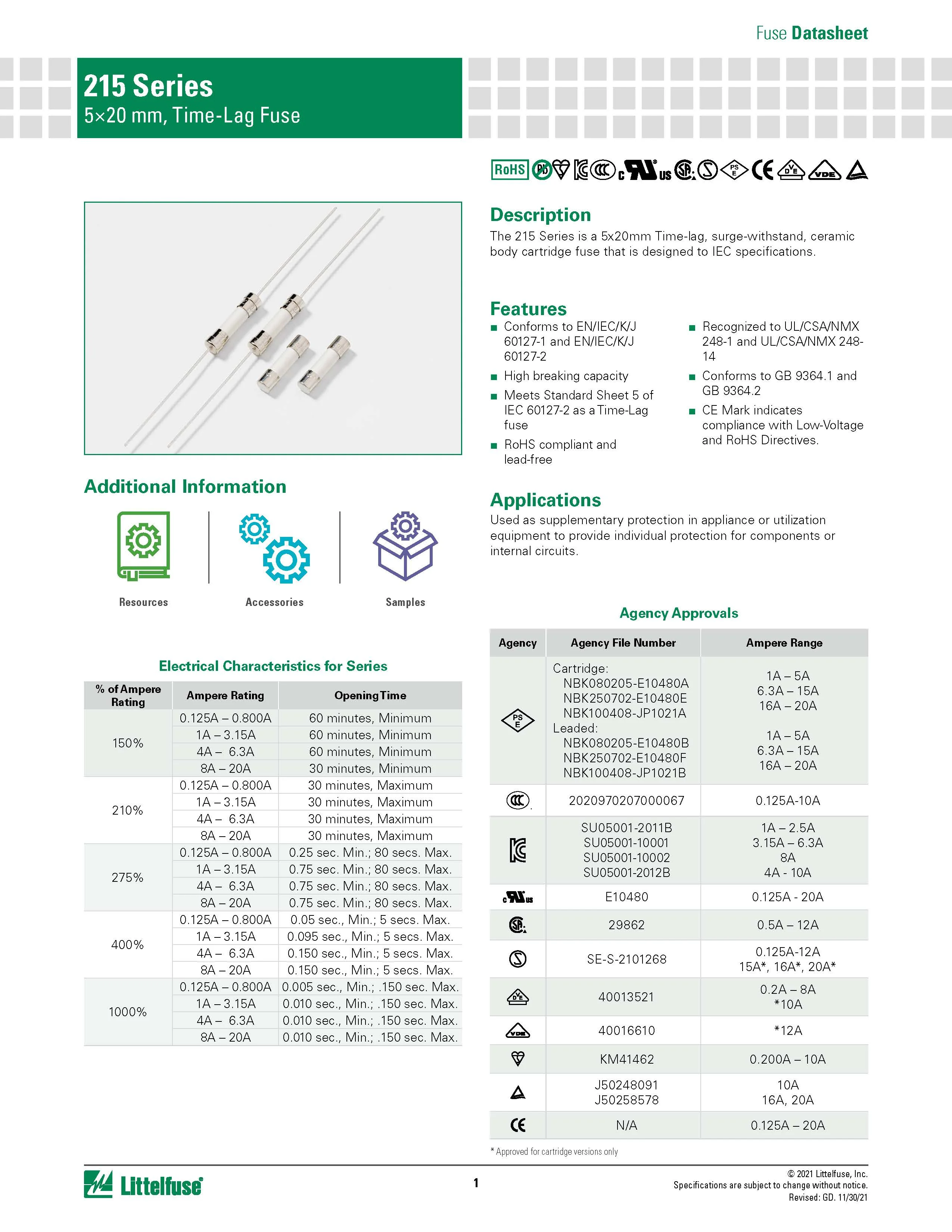 5 Stück LF 215 Zeitverzögerter Keramik-Sicherungsschalter 5*20 5x20mm 250V 125MA 160MA 200MA 250MA 315MA 500MA 1A 2A 4A 5A 10A 12A 15A 16A 20A – Detail 1