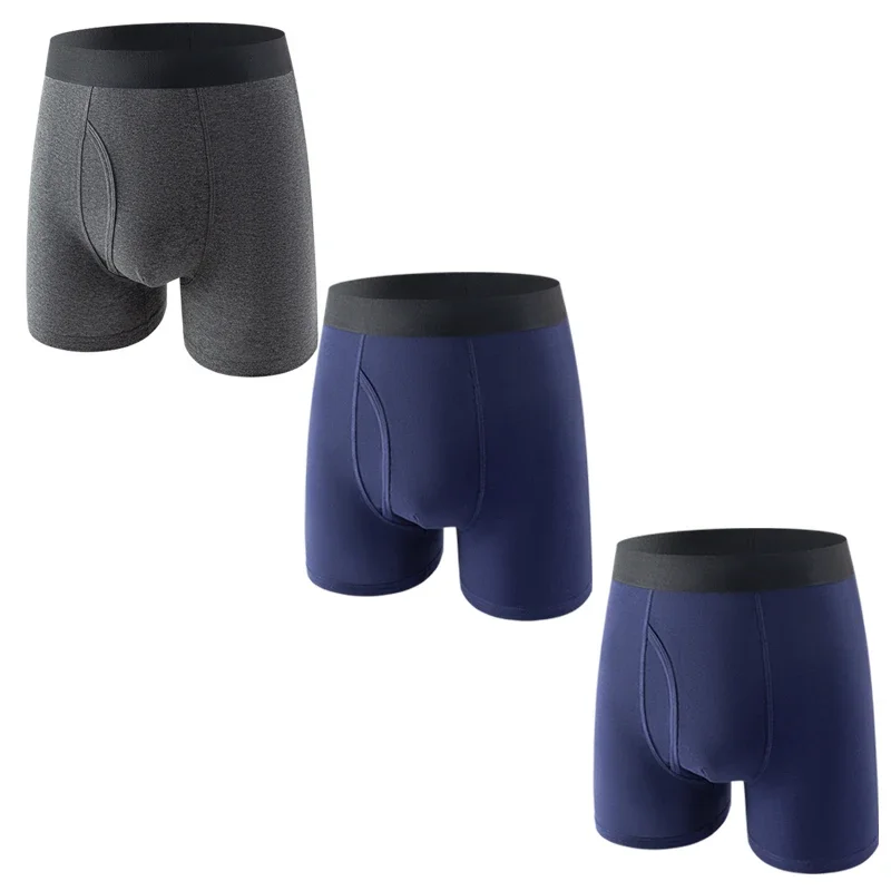 3 قطعة سراويل بوكسر رجالية مقاس كبير ملابس داخلية قطنية متوسطة الطول لـ 95-220 كجم سراويل الملاكمين مقاس كبير 8XL سراويل مريحة